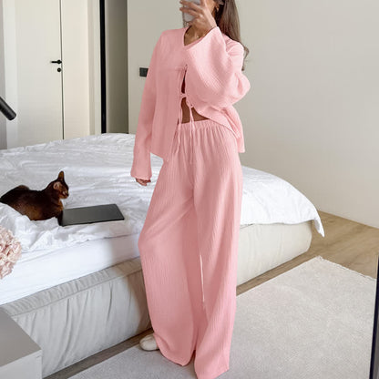Ownkoti Soft Crinkle Textured Cotton Loungewear Set - image 0