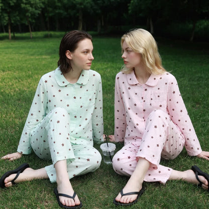 Ownkoti Pastel Star Cotton Long Sleeve Pajamas - image 2