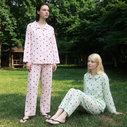 Ownkoti Pastel Star Cotton Long Sleeve Pajamas - image 1