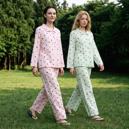 Ownkoti Pastel Star Cotton Long Sleeve Pajamas - image 0