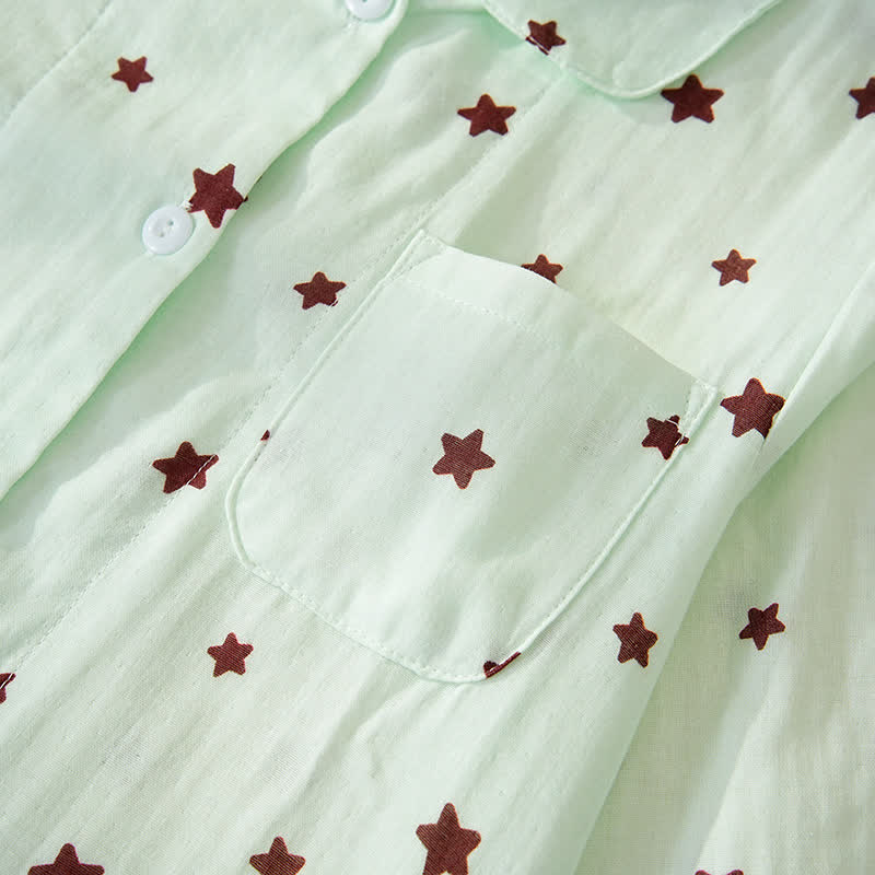Ownkoti Pastel Star Cotton Long Sleeve Pajamas - image 8