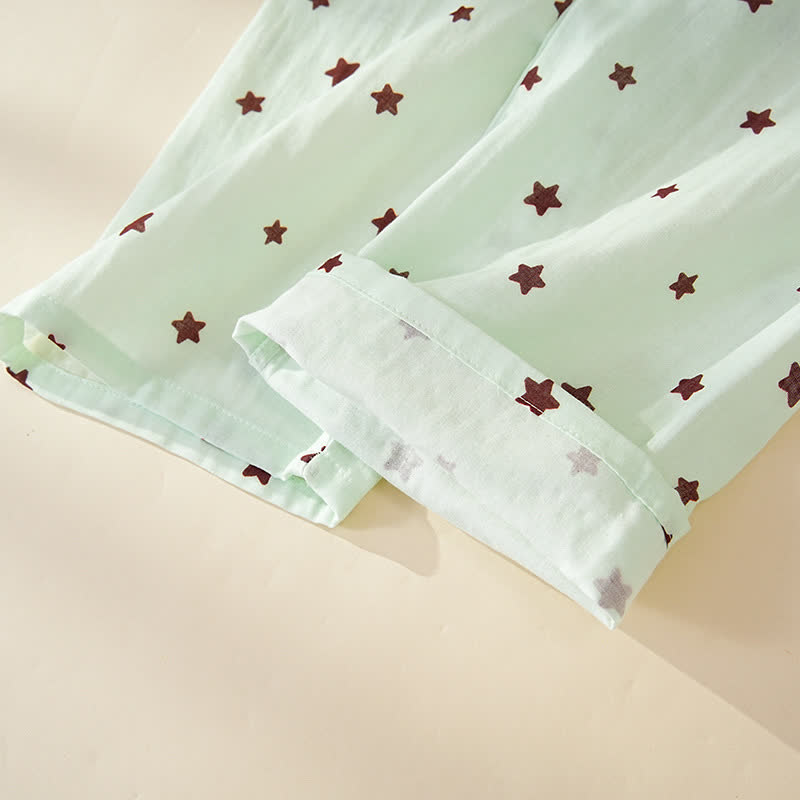 Ownkoti Pastel Star Cotton Long Sleeve Pajamas - image 11