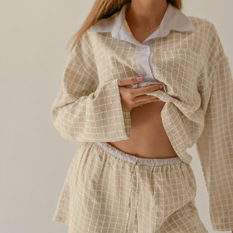 Ownkoti Minimal Resort Checked Loungewear Set - image 2