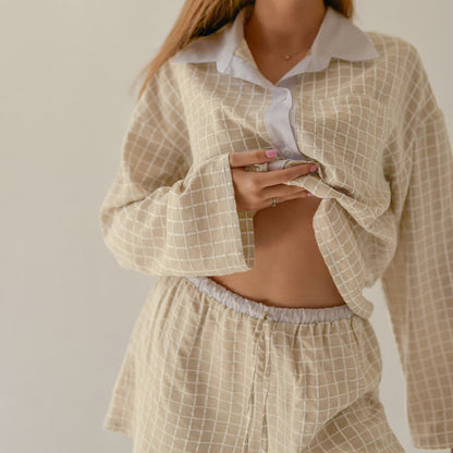 Ownkoti Minimal Resort Checked Loungewear Set - image 2