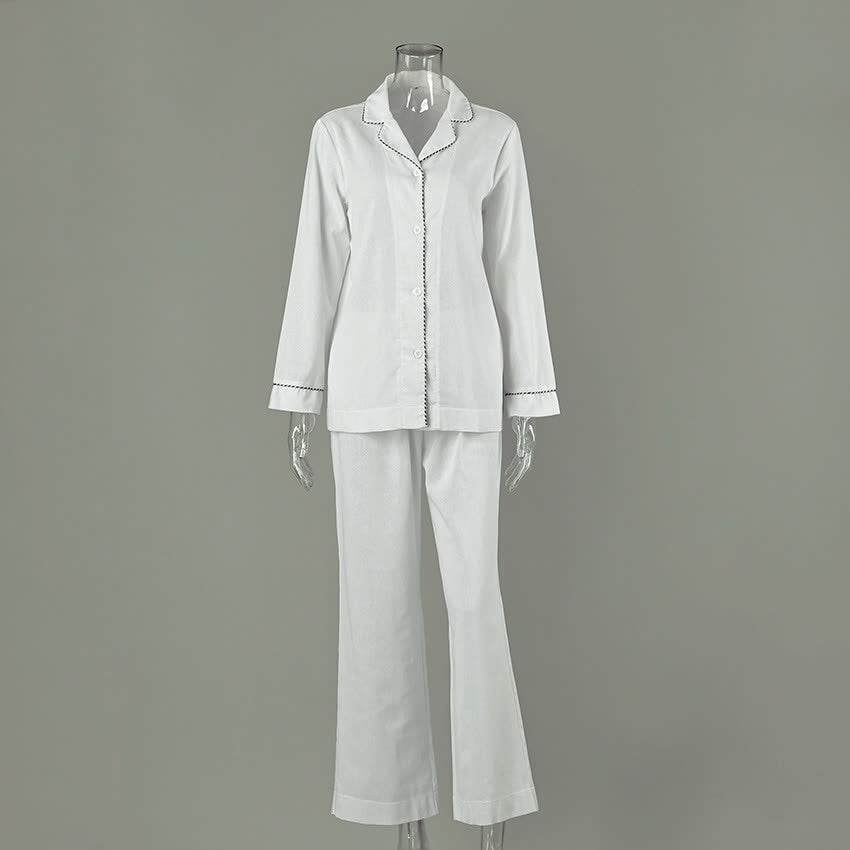 Ownkoti Minimal Cotton Contrast Trim Loungewear Set - image 5