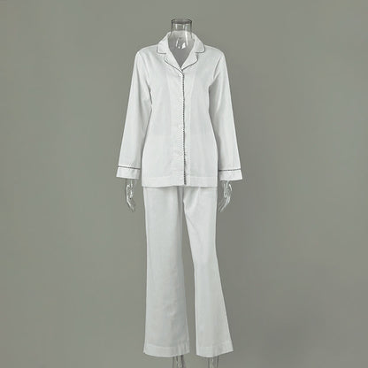 Ownkoti Minimal Cotton Contrast Trim Loungewear Set - image 5