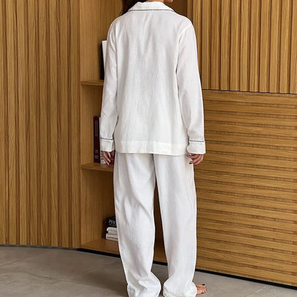 Ownkoti Minimal Cotton Contrast Trim Loungewear Set - image 3