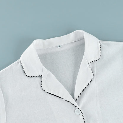 Ownkoti Minimal Cotton Contrast Trim Loungewear Set - image 7