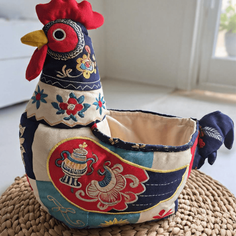 Ownkoti Folk Patchwork Chicken Storage Basket - image 6