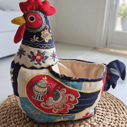 Ownkoti Folk Patchwork Chicken Storage Basket - image 6