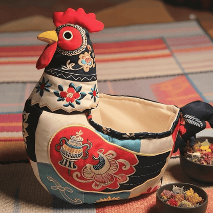 Ownkoti Folk Patchwork Chicken Storage Basket - image 3