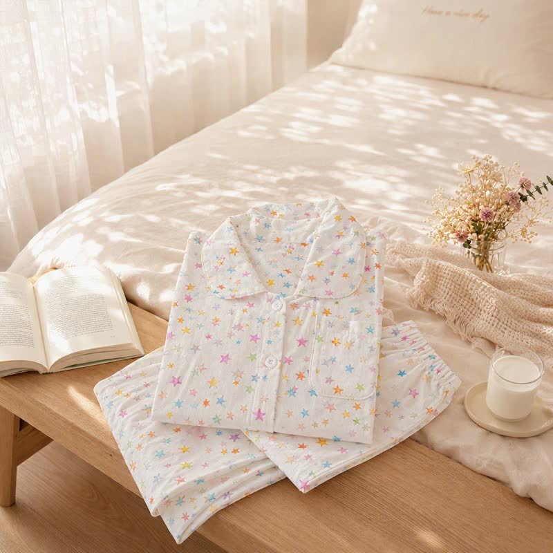 Ownkoti Sweet Star Cotton Long Sleeve Pajama Set - image 5