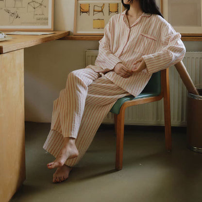 Ownkoti Relaxed Pinstripe Cotton Gauze Sleep Set - image 10