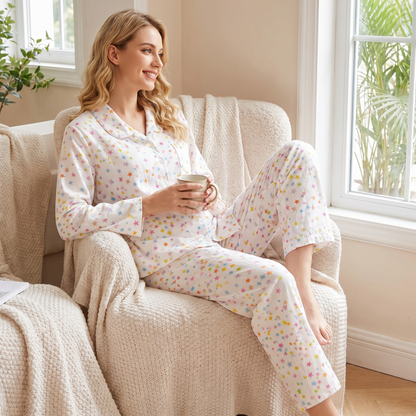 Ownkoti Sweet Star Cotton Long Sleeve Pajama Set - image 2