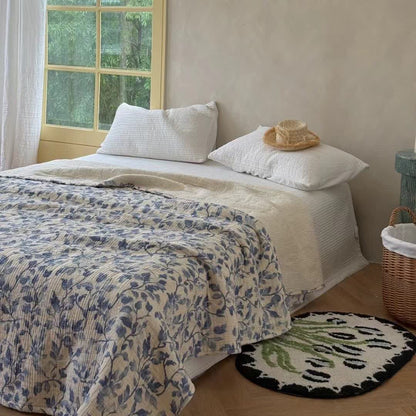 Ownkoti Nordic Leaf Cotton Bedspread Quilt - image 1