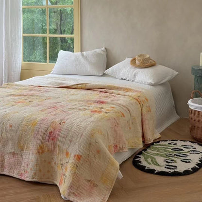 Ownkoti Sunwashed Bloom Quilted Cotton Bedspread Quilt - image 1
