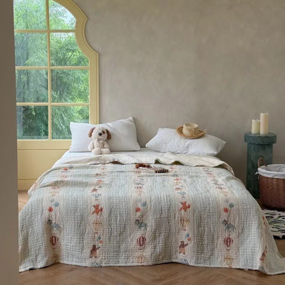 Ownkoti Playful Animal Garden Lightweight Cotton Quilt - Queen - image 0