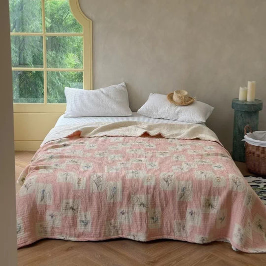 Ownkoti Cottage Bloom Cotton Bedspread Quilt - Queen - image 0