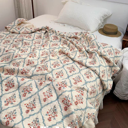 Ownkoti Cream Garden Cotton Bedspread Quilt - image 2