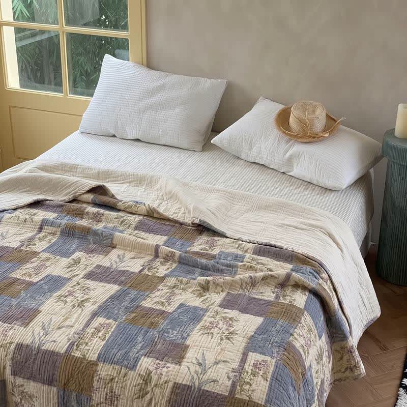 Ownkoti Vintage Patchwork Cotton Bedspread Quilt - image 3