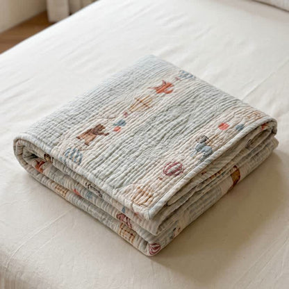 Ownkoti Playful Animal Garden Lightweight Cotton Quilt - image 2
