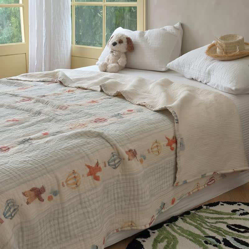 Ownkoti Playful Animal Garden Lightweight Cotton Quilt - image 1