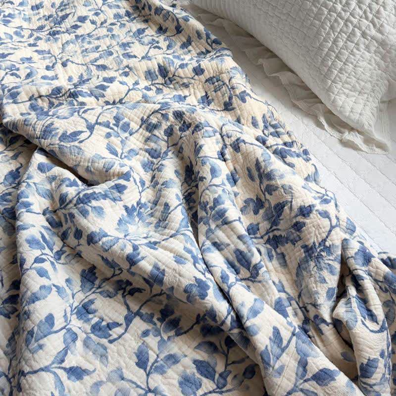 Ownkoti Nordic Leaf Cotton Bedspread Quilt - image 4