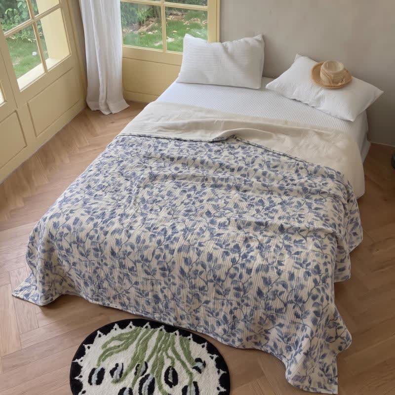 Ownkoti Nordic Leaf Cotton Bedspread Quilt - image 2