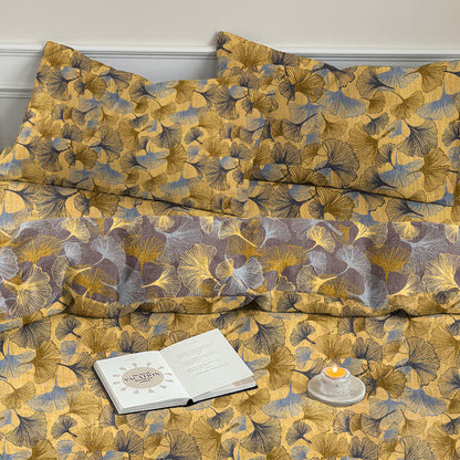 Ownkoti Retro Ginkgo Leaf Cotton Gauze Bedding Set - image 7