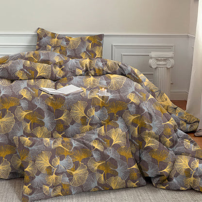 Ownkoti Retro Ginkgo Leaf Cotton Gauze Bedding Set - image 11