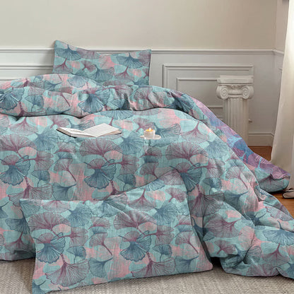 Ownkoti Retro Botanical Ginkgo Leaf Cotton Bedding Set - image 3