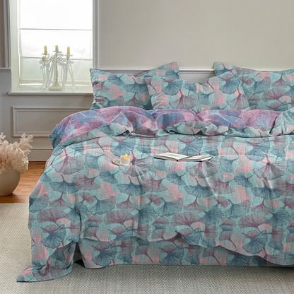 Ownkoti Retro Botanical Ginkgo Leaf Cotton Bedding Set - image 2