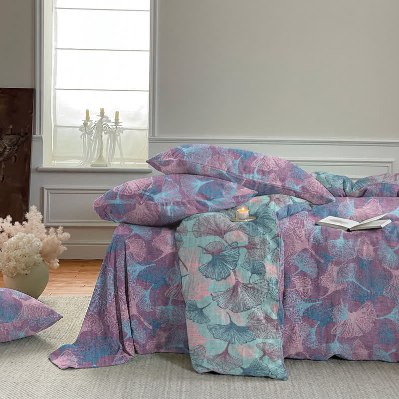 Ownkoti Retro Botanical Ginkgo Leaf Cotton Bedding Set - image 13