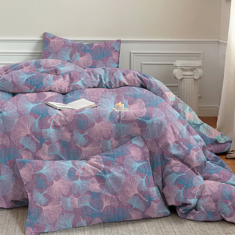 Ownkoti Retro Botanical Ginkgo Leaf Cotton Bedding Set - image 10