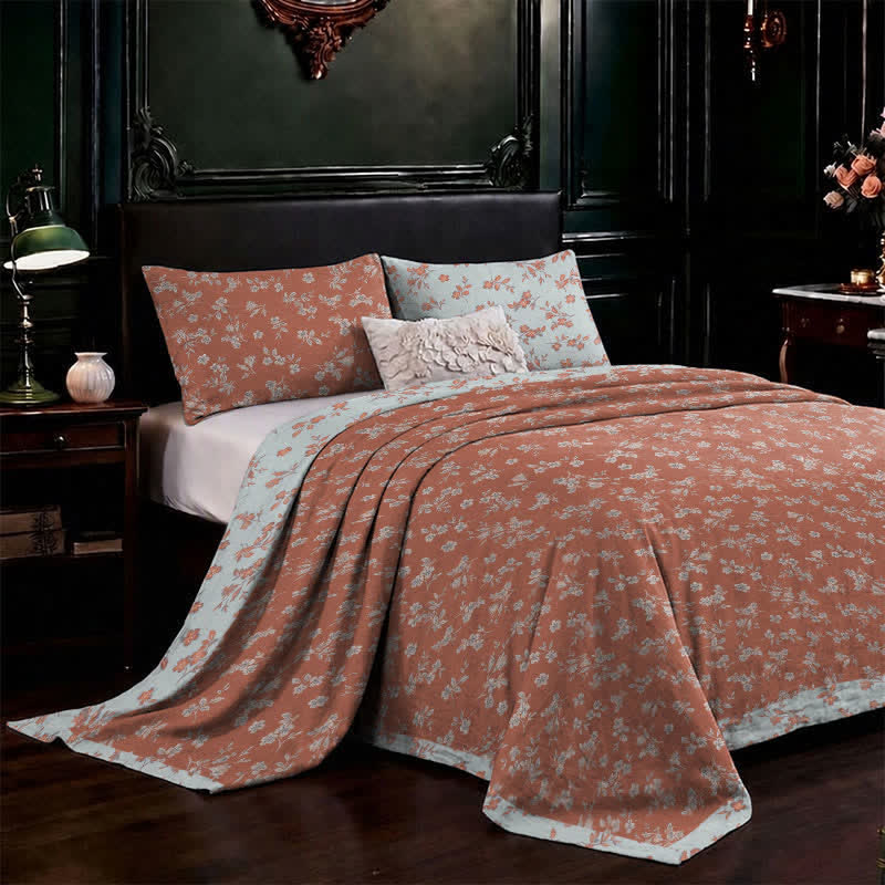 Ownkoti Claret Flower Cotton Gauze Bedspread - image 2