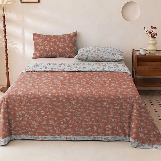 Ownkoti Claret Flower Cotton Gauze Bedspread - Bedspread - King - image 0