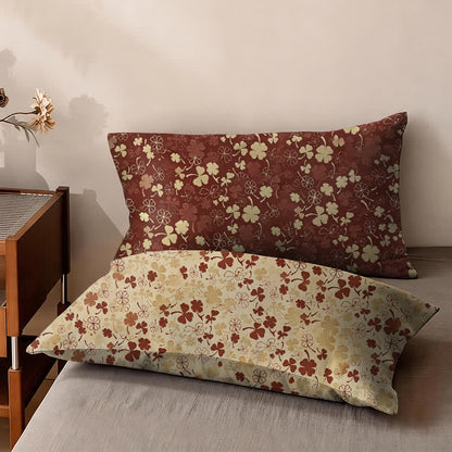 Ownkoti Red Lucky Clover Cotton Gauze Bedspread - 2PC Pillowcases - 19" x 29" - image 7