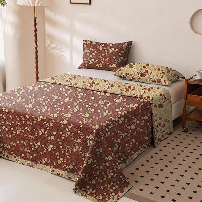 Ownkoti Red Lucky Clover Cotton Gauze Bedspread - image 1