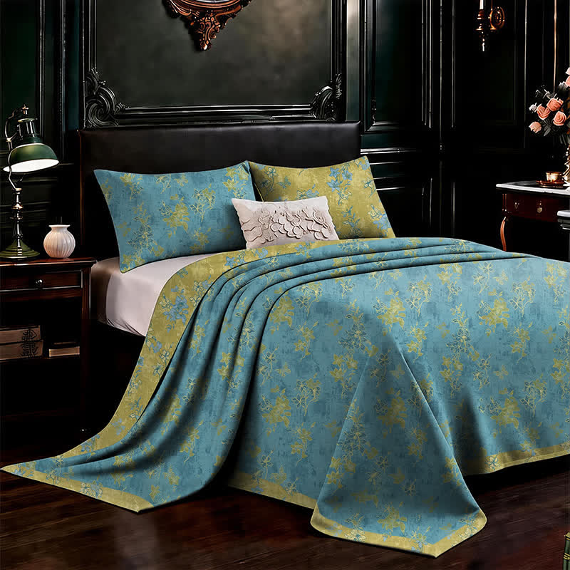Ownkoti Reversible Vintage Flower Cotton Bedspread - image 2