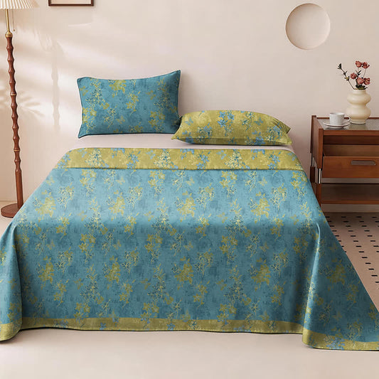 Ownkoti Reversible Vintage Flower Cotton Bedspread - Bedspread with 2pc pillowcases - King - image 0