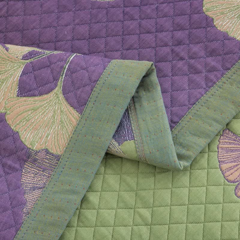 Ownkoti Artistic Ginkgo Leaf Cotton Gauze Blanket - image 7