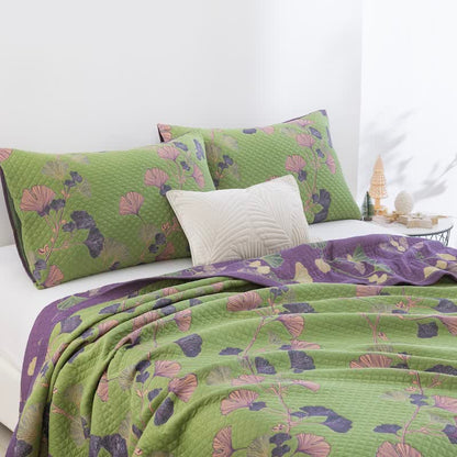 Ownkoti Artistic Ginkgo Leaf Cotton Gauze Blanket - image 10