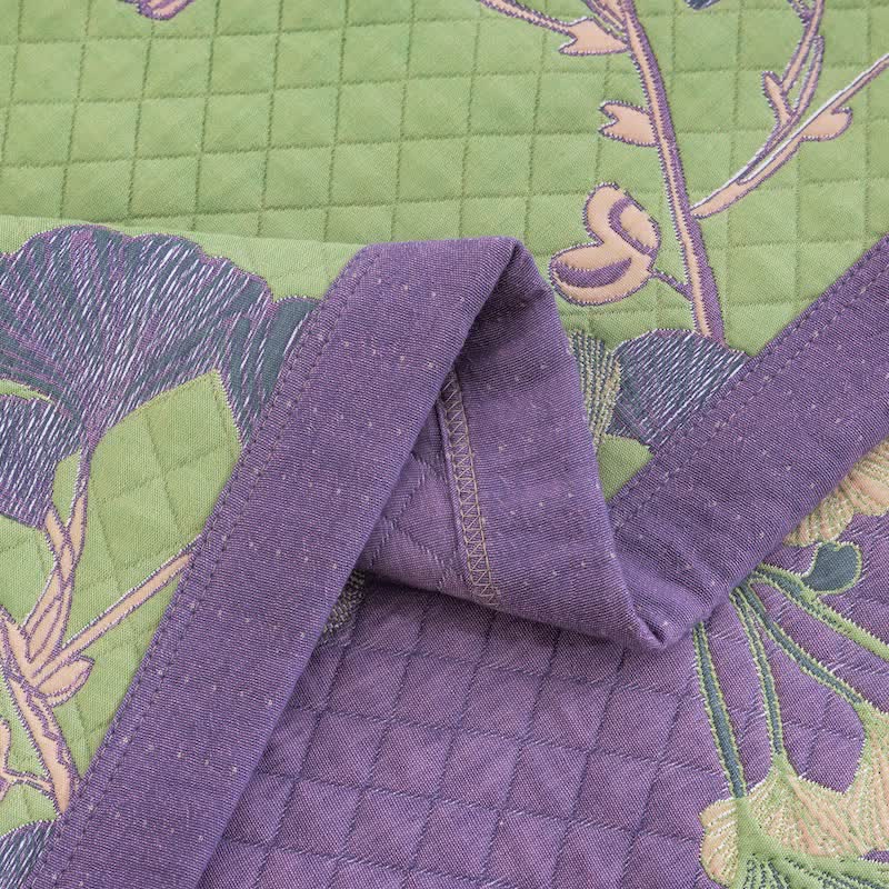 Ownkoti Artistic Ginkgo Leaf Cotton Gauze Blanket - image 15