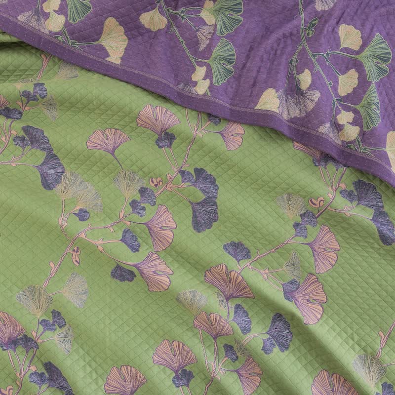 Ownkoti Artistic Ginkgo Leaf Cotton Gauze Blanket - image 15