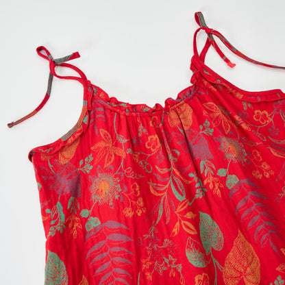 Ownkoti Retro Red Leaf Cotton Cami Lounge Set - image 2