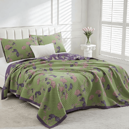 Ownkoti Artistic Ginkgo Leaf Cotton Gauze Blanket - image 9
