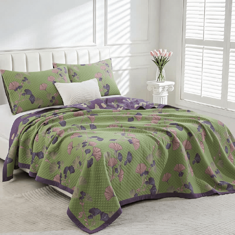 Ownkoti Artistic Ginkgo Leaf Cotton Gauze Blanket - image 10