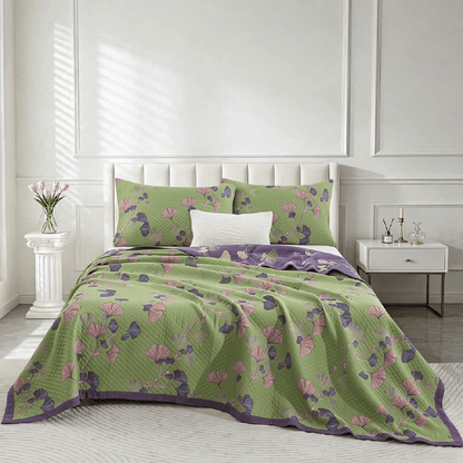 Ownkoti Artistic Ginkgo Leaf Cotton Gauze Blanket - image 11