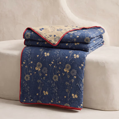 Ownkoti Reversible Blue Floral Cottage Quilt - image 2