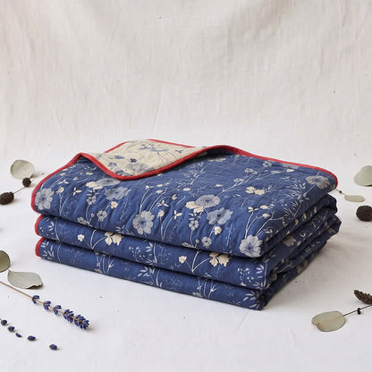 Ownkoti Reversible Blue Floral Cottage Quilt - image 4